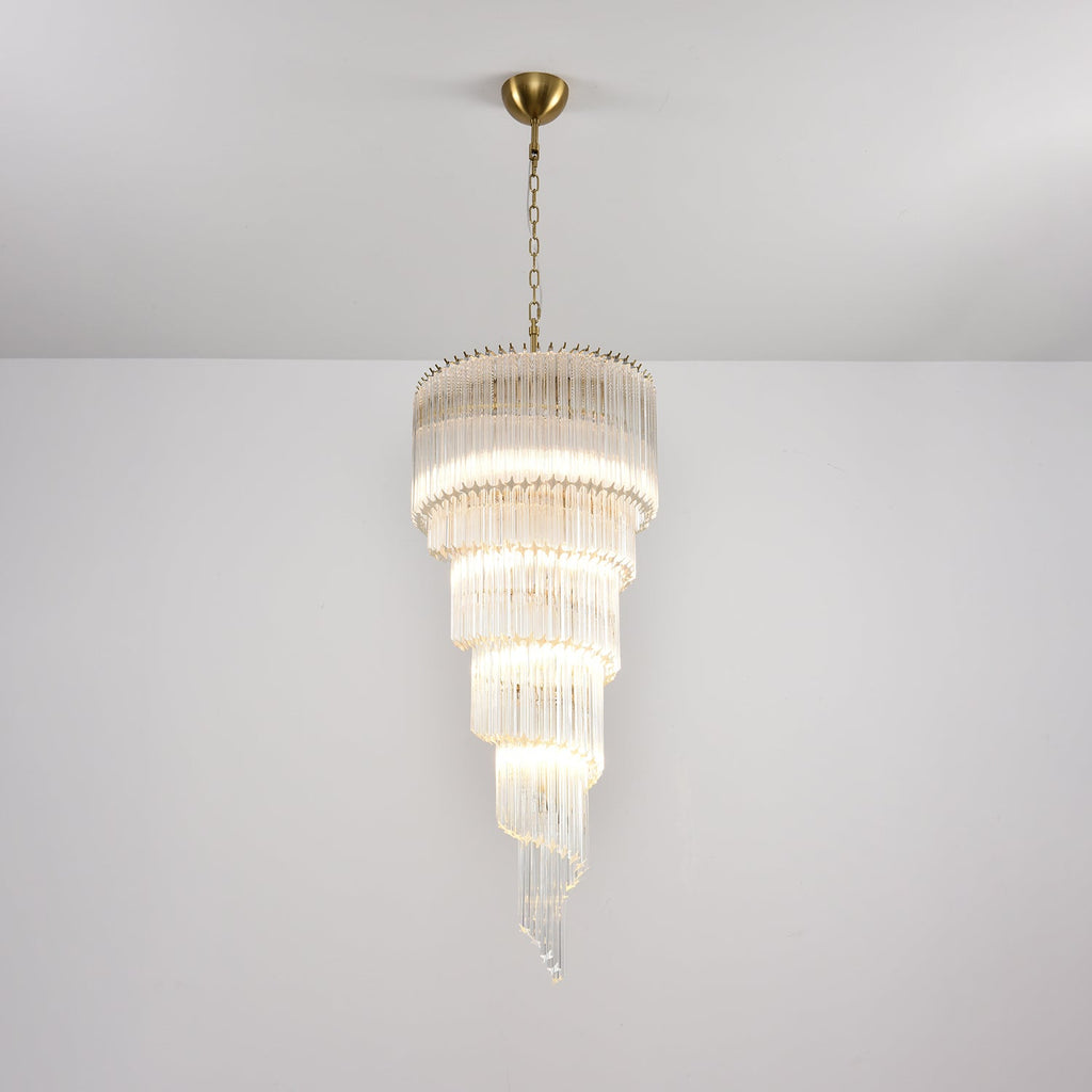Crystal Spiral Wave Chandelier - CasaraHouse