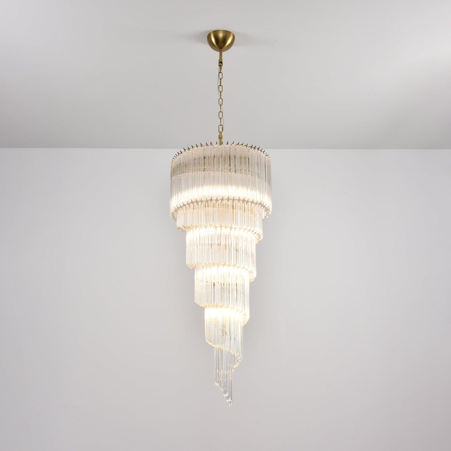 Crystal Spiral Wave Chandelier - CasaraHouse