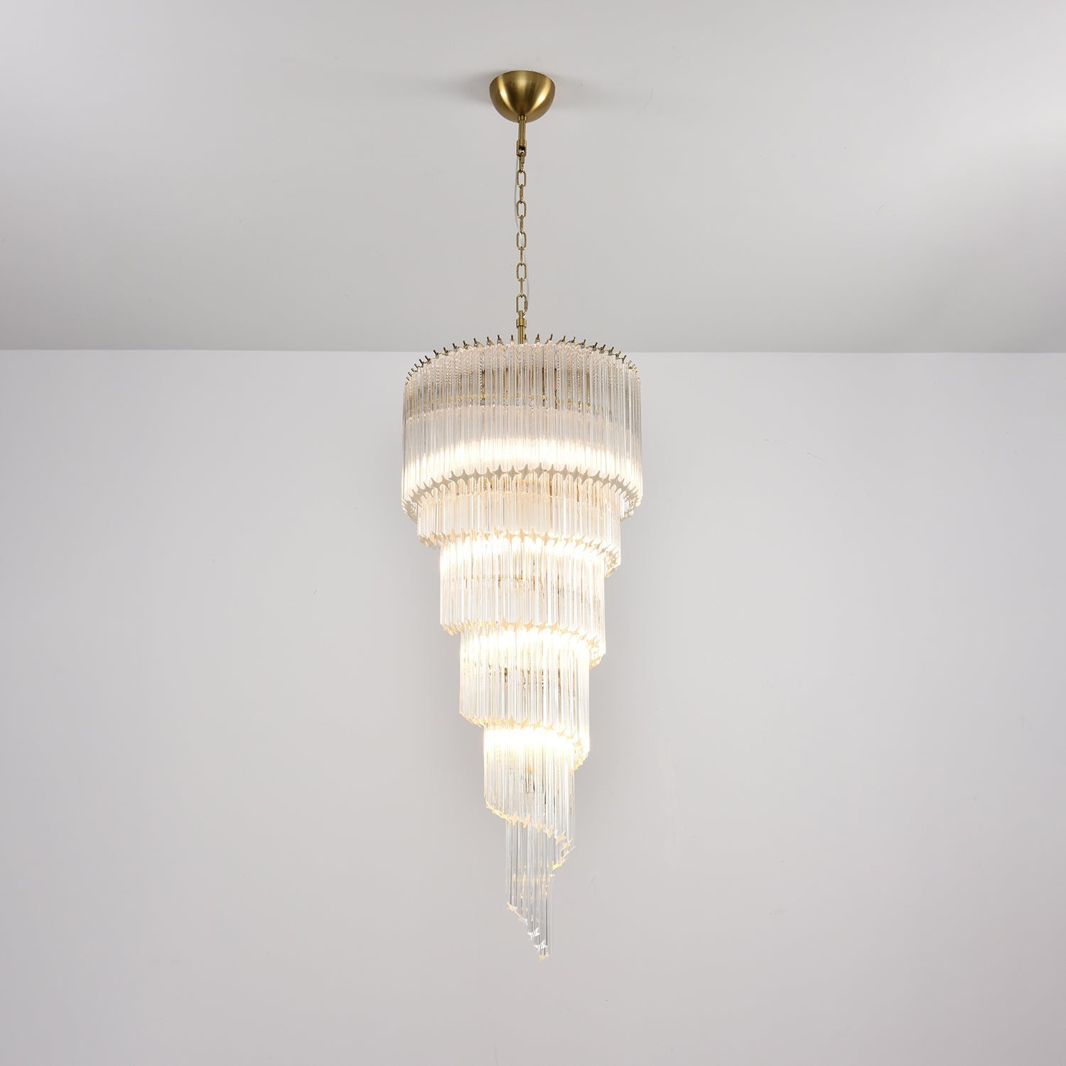 Crystal Spiral Wave Chandelier - CasaraHouse
