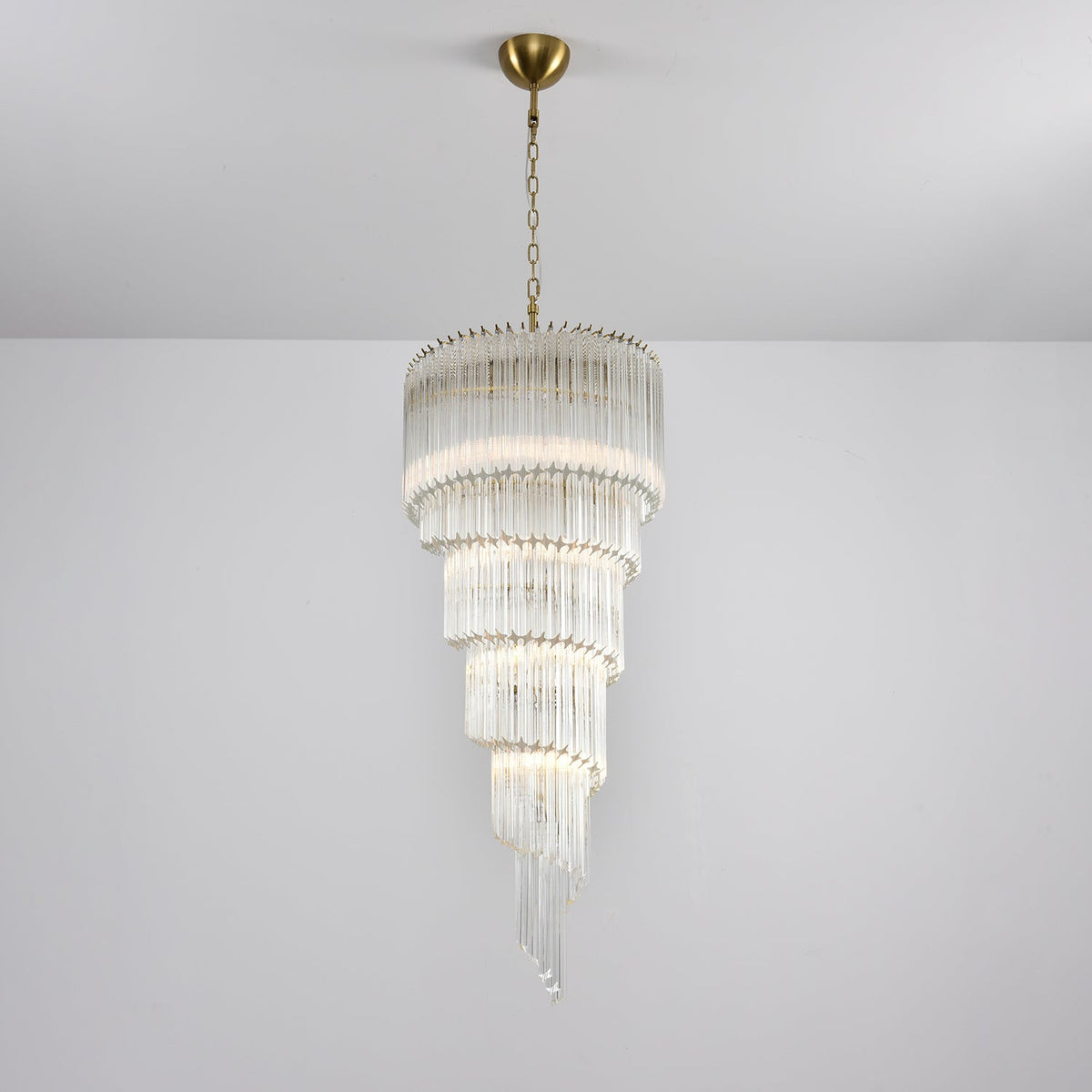 Crystal Spiral Wave Chandelier - CasaraHouse