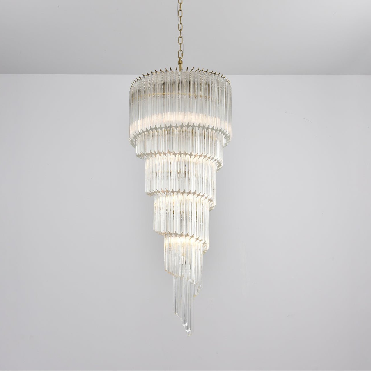 Transparent Twisting Raindrop Chandelier - CasaraHouse