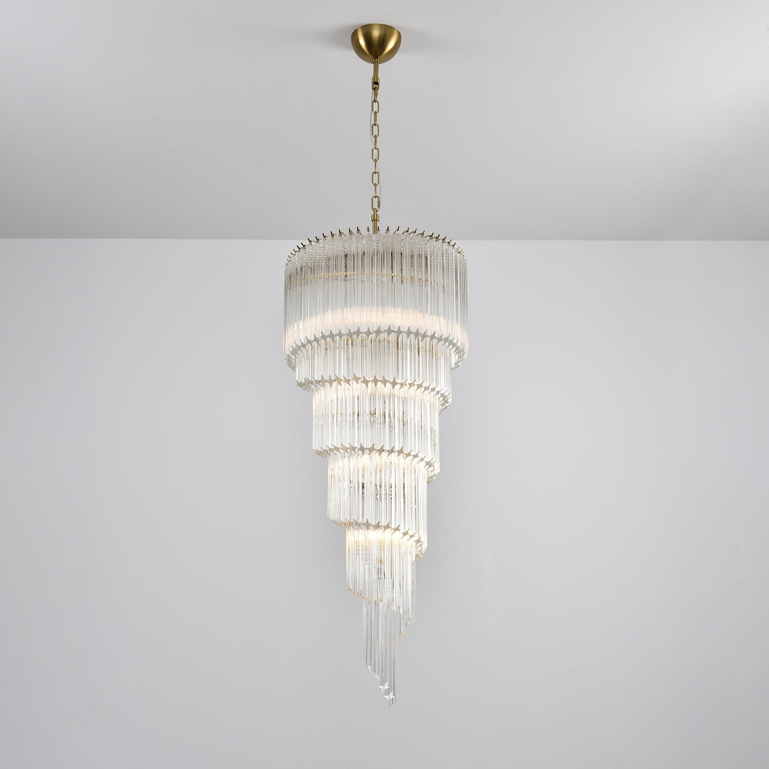 Transparent Twisting Raindrop Chandelier - CasaraHouse