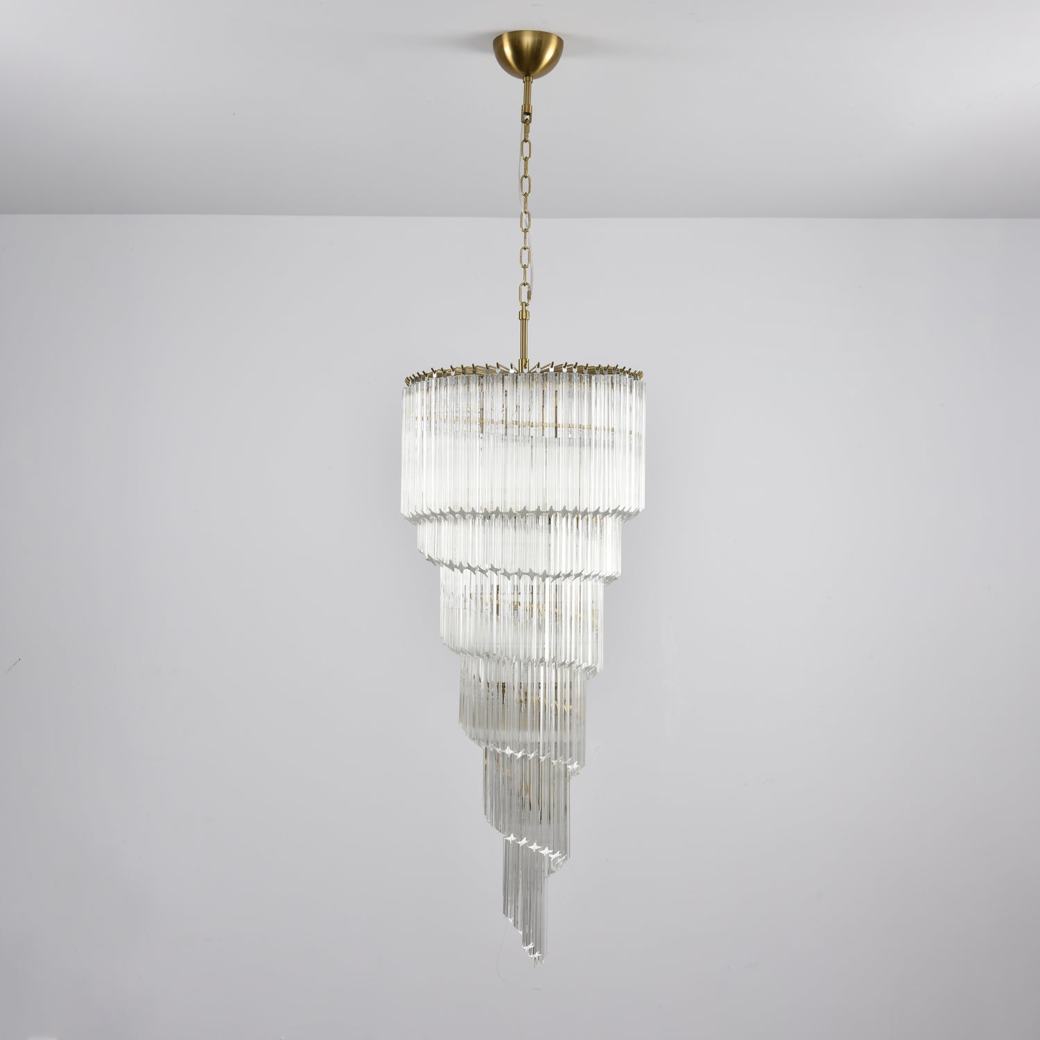 Transparent Twisting Raindrop Chandelier - CasaraHouse