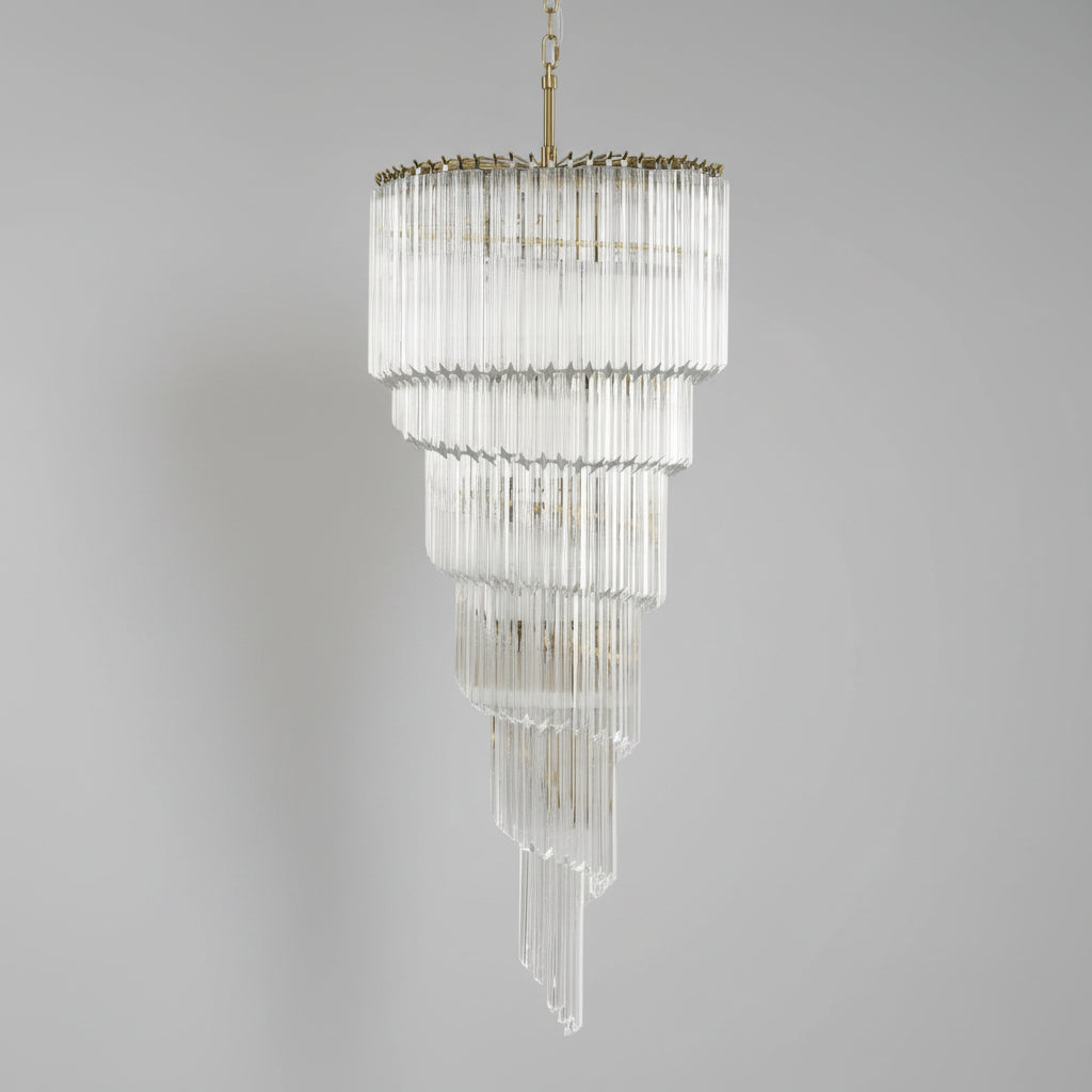 Crystal Spiral Wave Chandelier - CasaraHouse Main image
