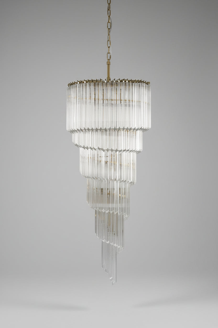 Transparent Twisting Raindrop Chandelier - CasaraHouse