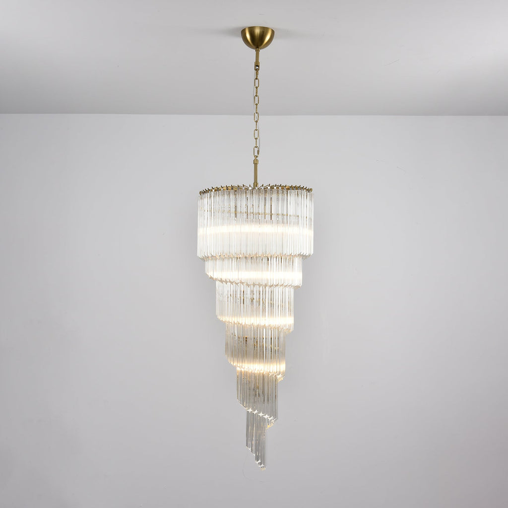 Crystal Spiral Wave Chandelier - CasaraHouse