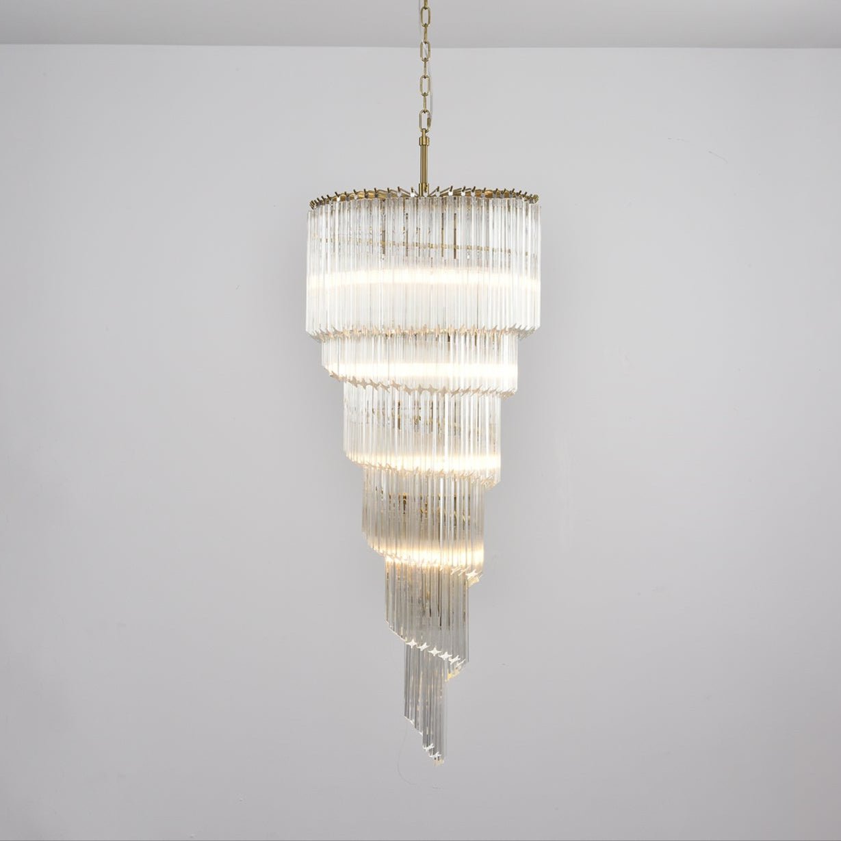 Transparent Twisting Raindrop Chandelier - CasaraHouse