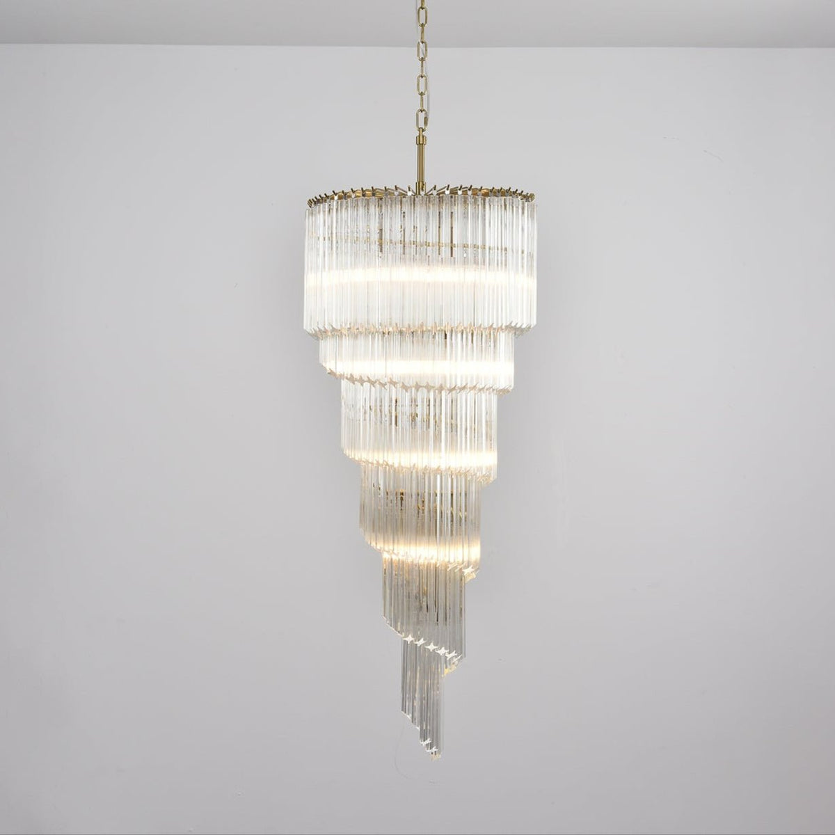 Transparent Twisting Raindrop Chandelier - CasaraHouse