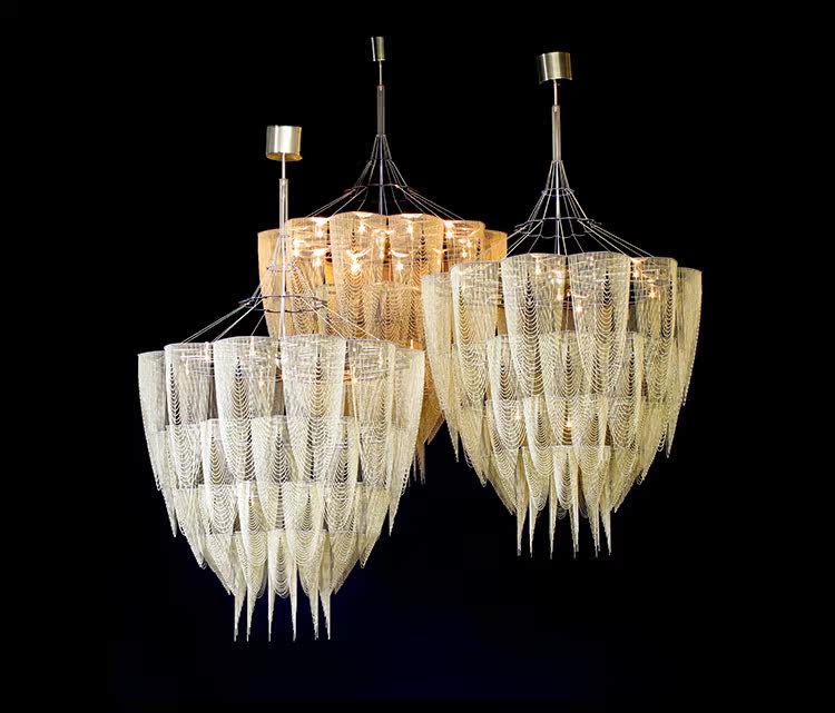 Cascade Aluminum Chain Chandelier