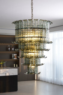 Cascade Murano Glass Chandelier