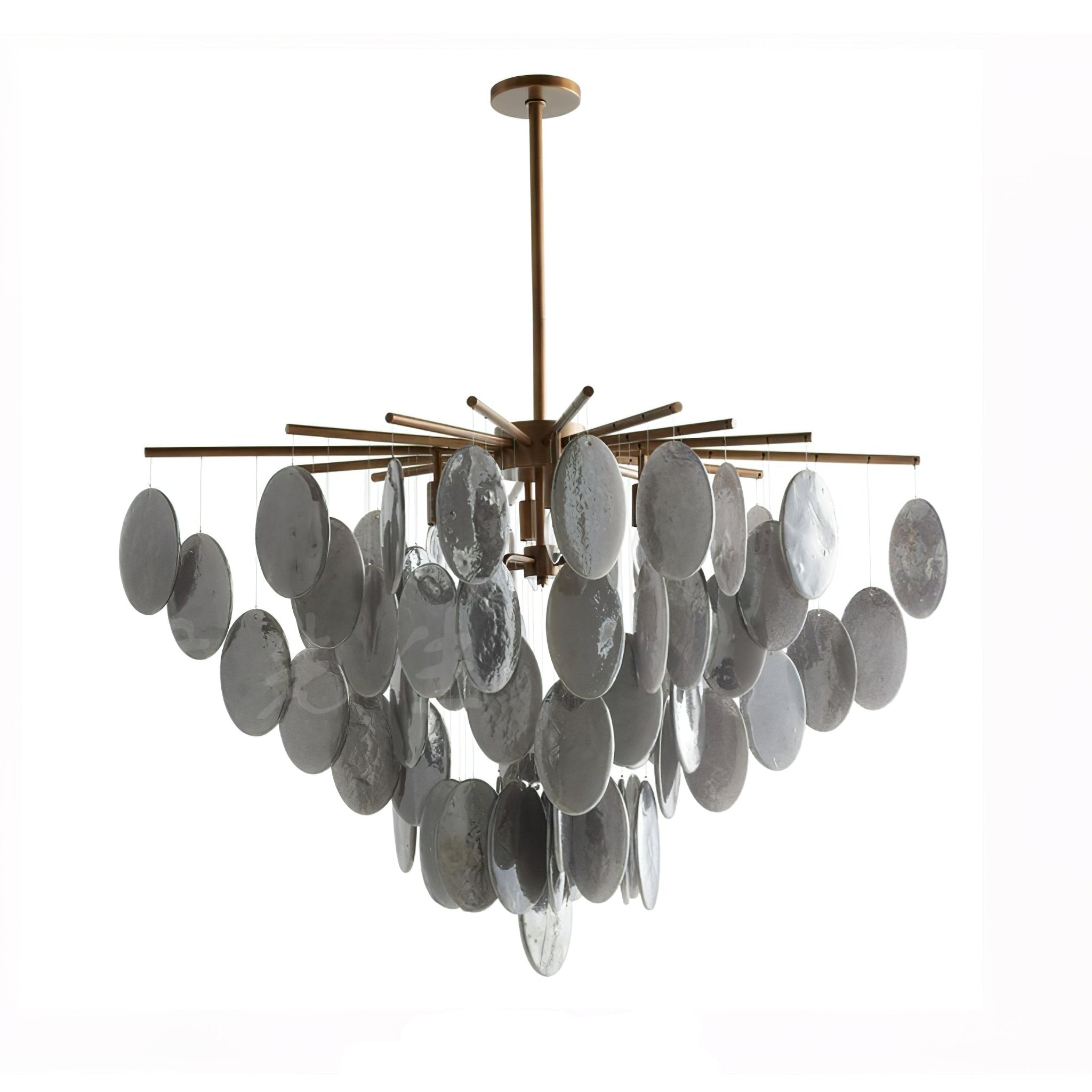 Exquisite Cascading Selenite Disc Chandelier - CasaraHouse