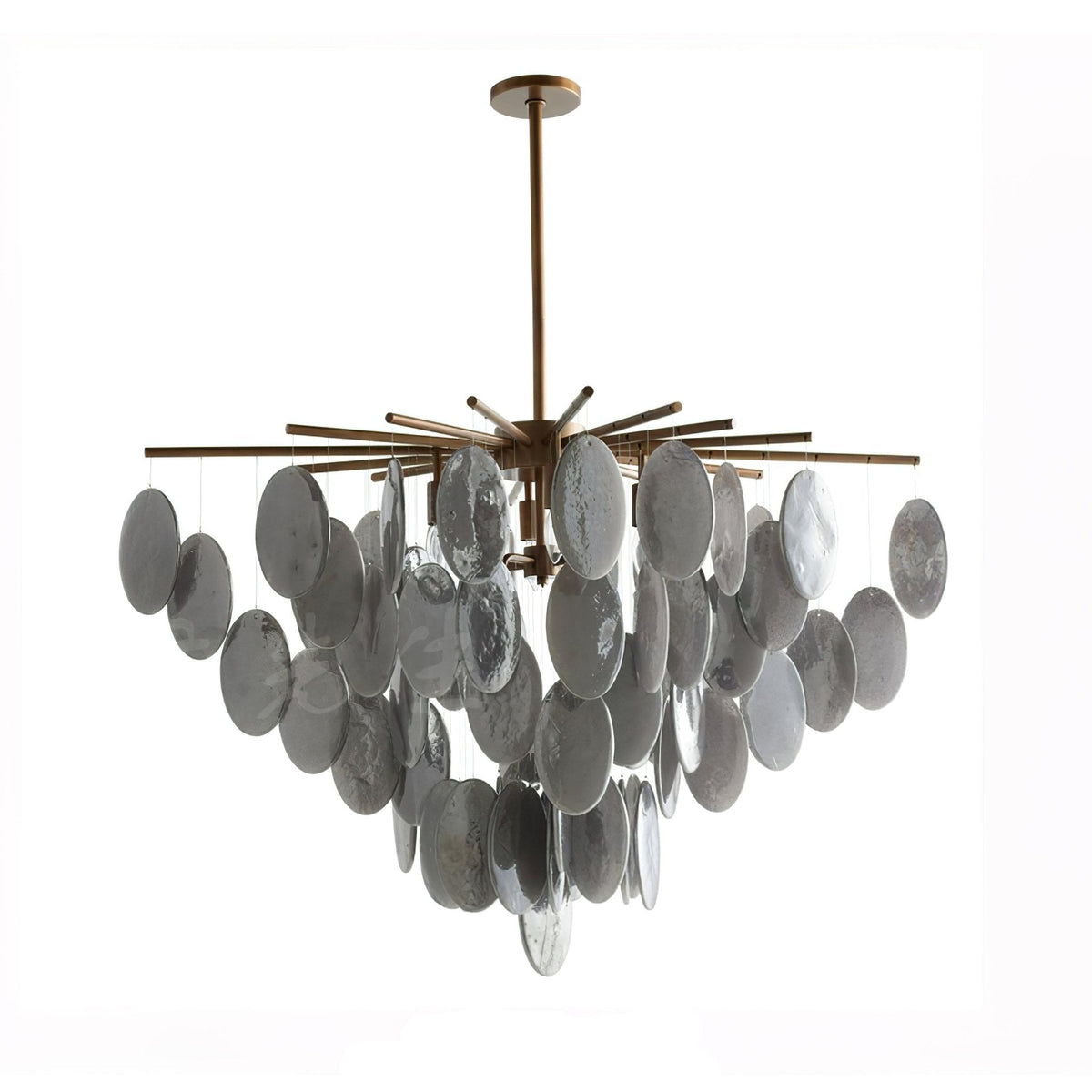 Exquisite Cascading Selenite Disc Chandelier - CasaraHouse