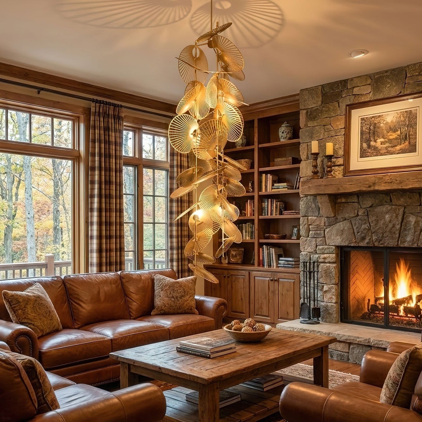 Luxury Cattail Leaf Chandelier - CasaraHouse
