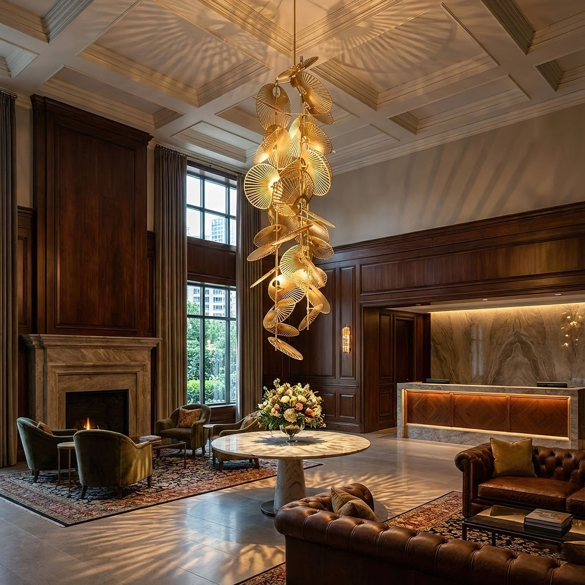 Luxury Cattail Leaf Chandelier - CasaraHouse