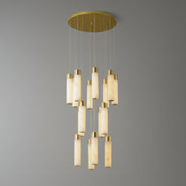 Luminous Alabaster Waterfall Chandelier - CasaraHouse