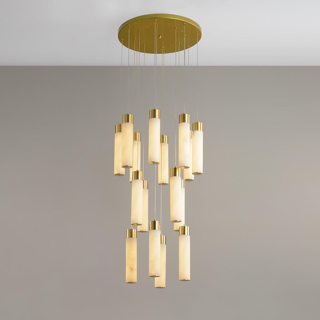 Luminous Alabaster Waterfall Chandelier - CasaraHouse