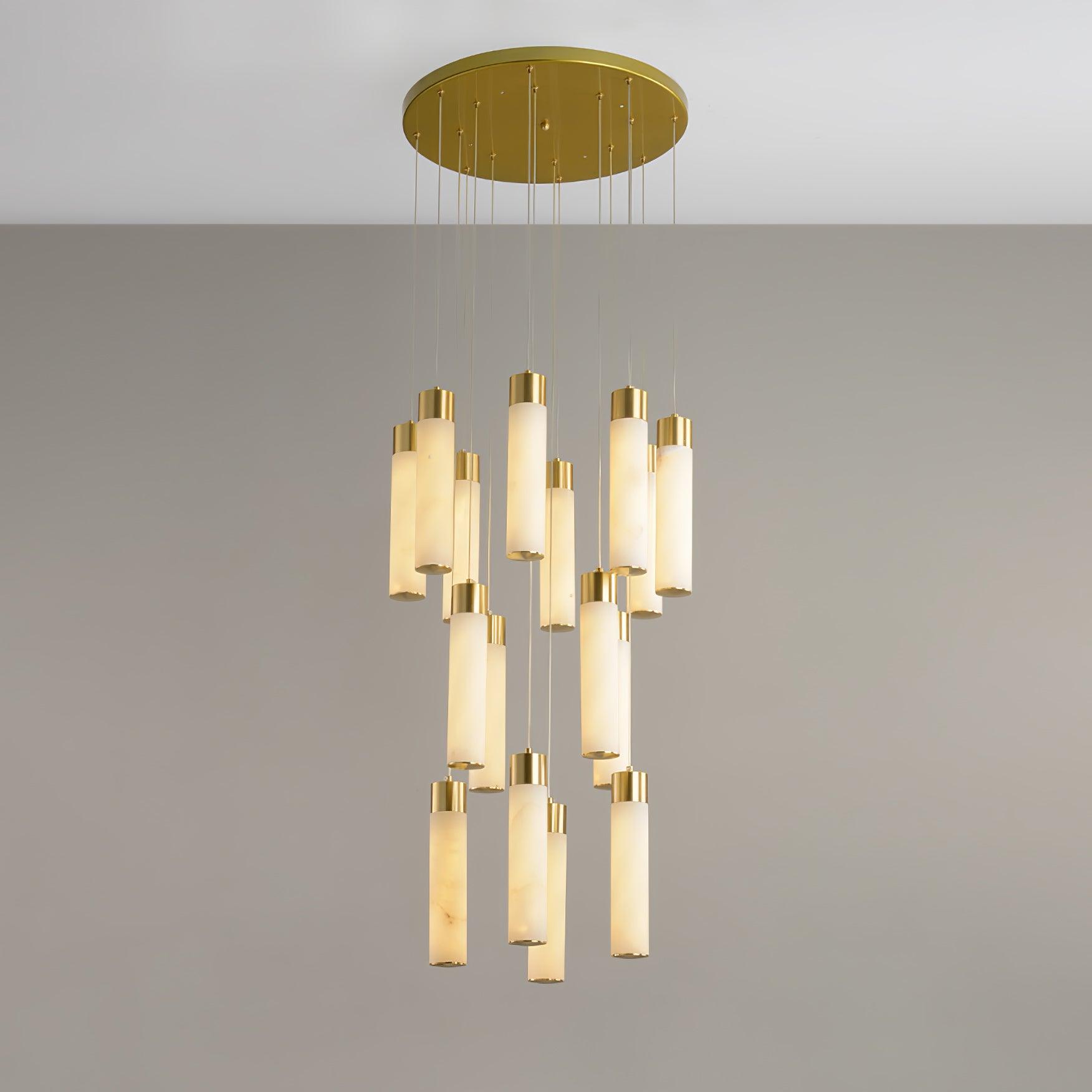 Luminous Alabaster Waterfall Chandelier - CasaraHouse