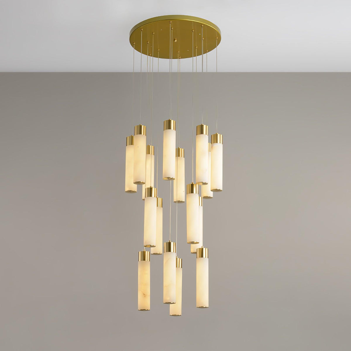Luminous Alabaster Waterfall Chandelier - CasaraHouse