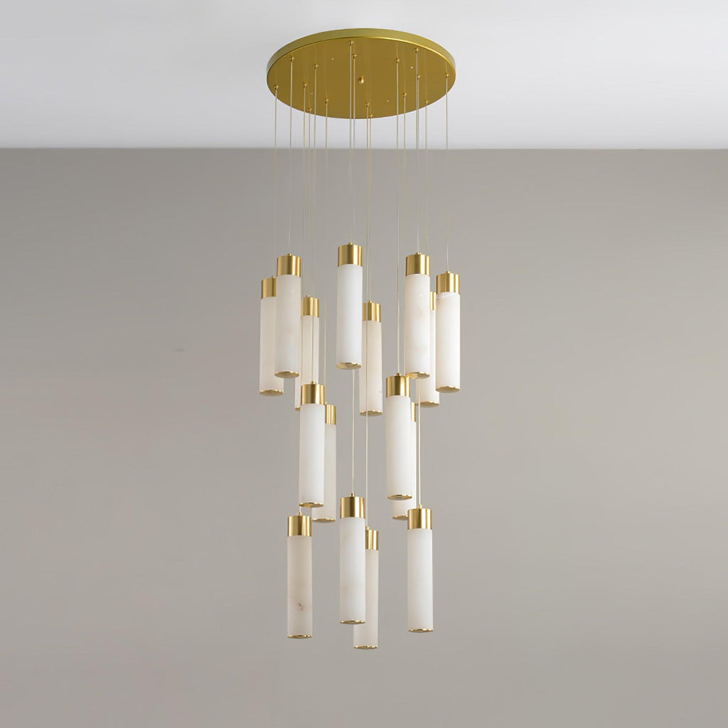 Luminous Alabaster Waterfall Chandelier - CasaraHouse