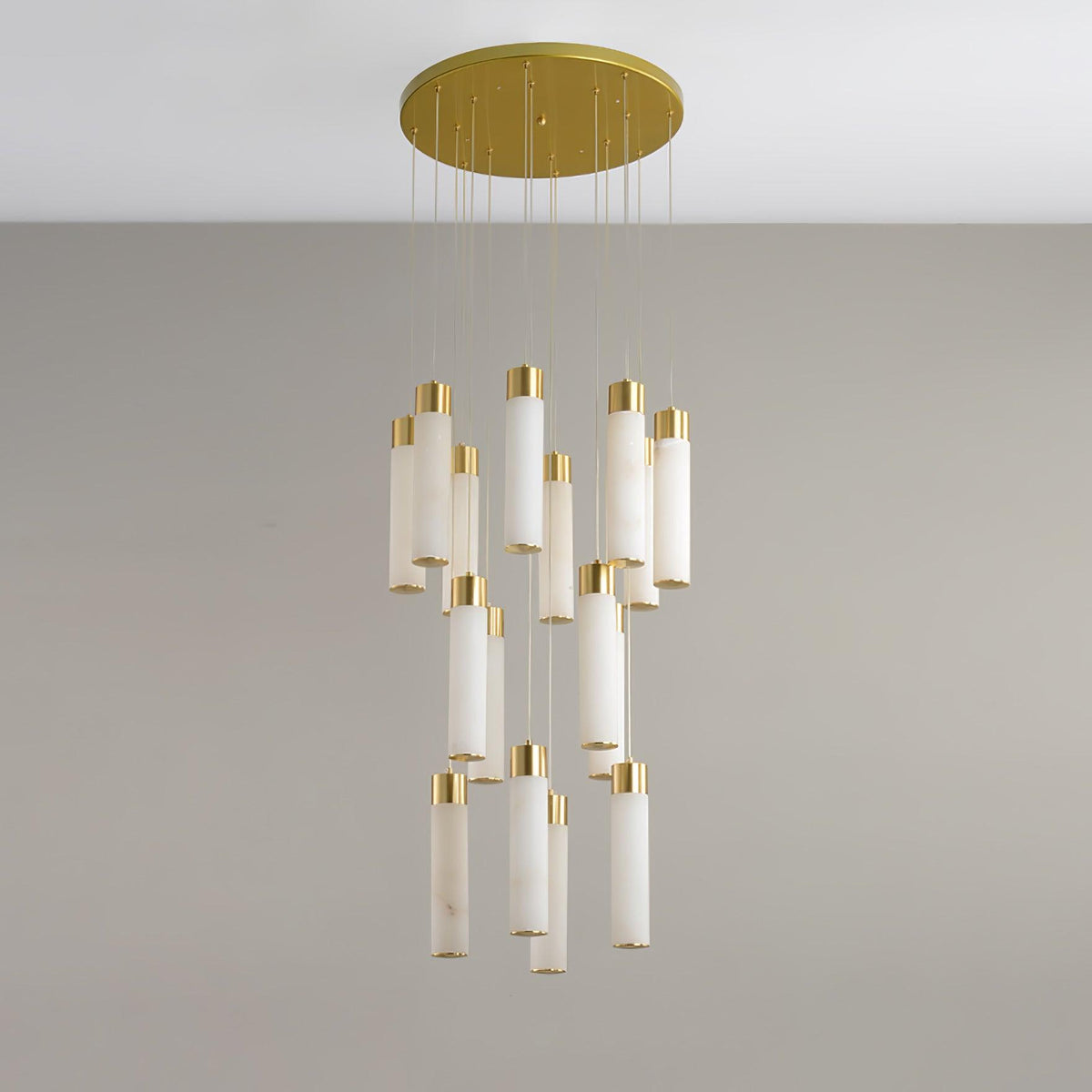 Luminous Alabaster Waterfall Chandelier - CasaraHouse