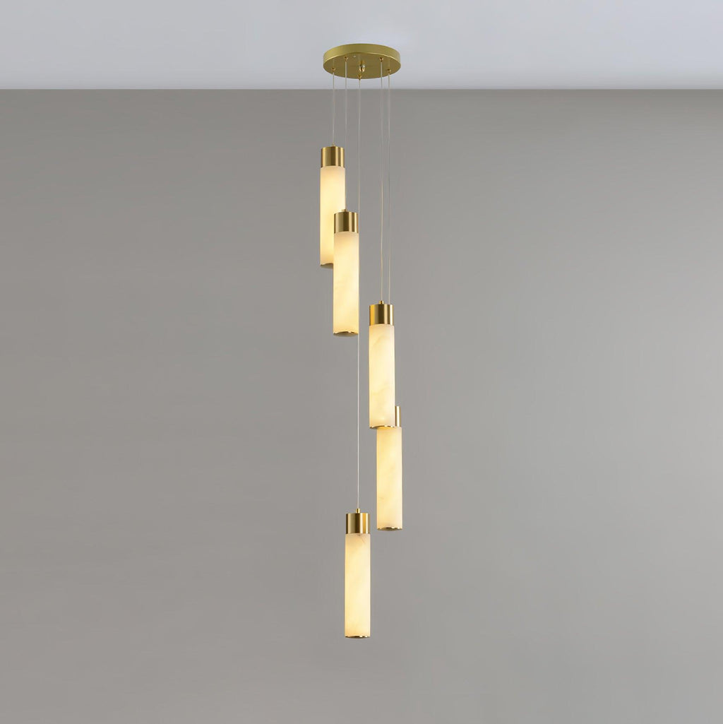 Luminous Alabaster Waterfall Chandelier - CasaraHouse