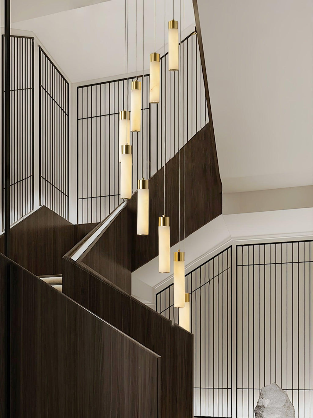 Luminous Alabaster Waterfall Chandelier - CasaraHouse