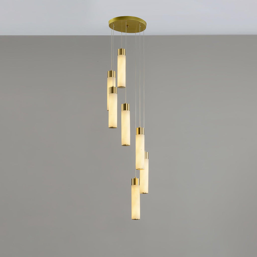 Luminous Alabaster Waterfall Chandelier - CasaraHouse