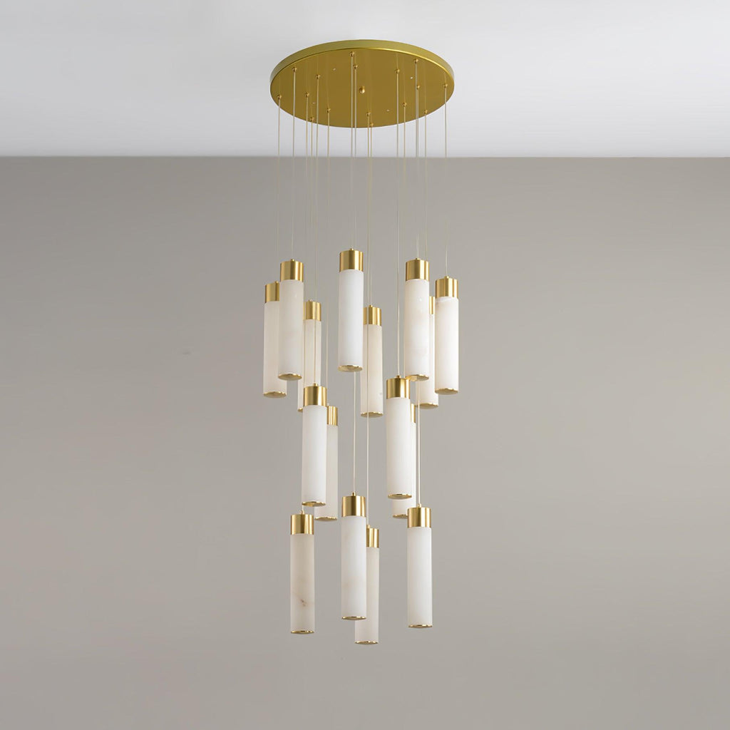 Luminous Alabaster Waterfall Chandelier - CasaraHouse