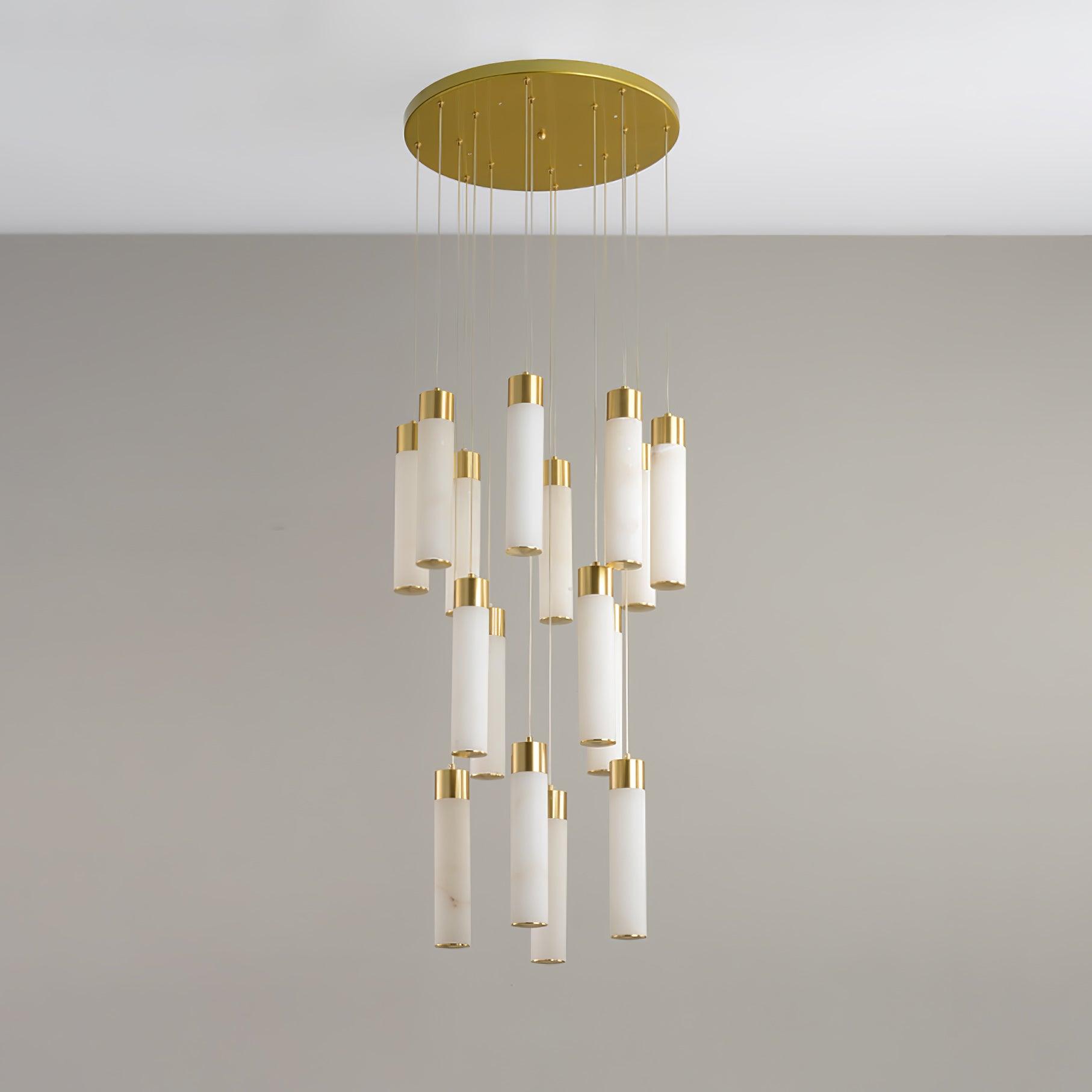 Luminous Alabaster Waterfall Chandelier - CasaraHouse