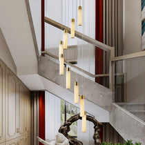Luminous Alabaster Waterfall Chandelier - CasaraHouse