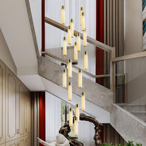 Luminous Alabaster Waterfall Chandelier - CasaraHouse