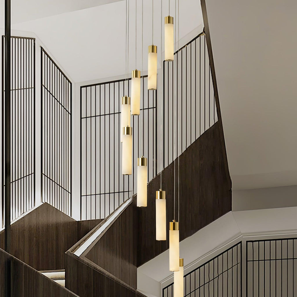 Luminous Alabaster Waterfall Chandelier - CasaraHouse