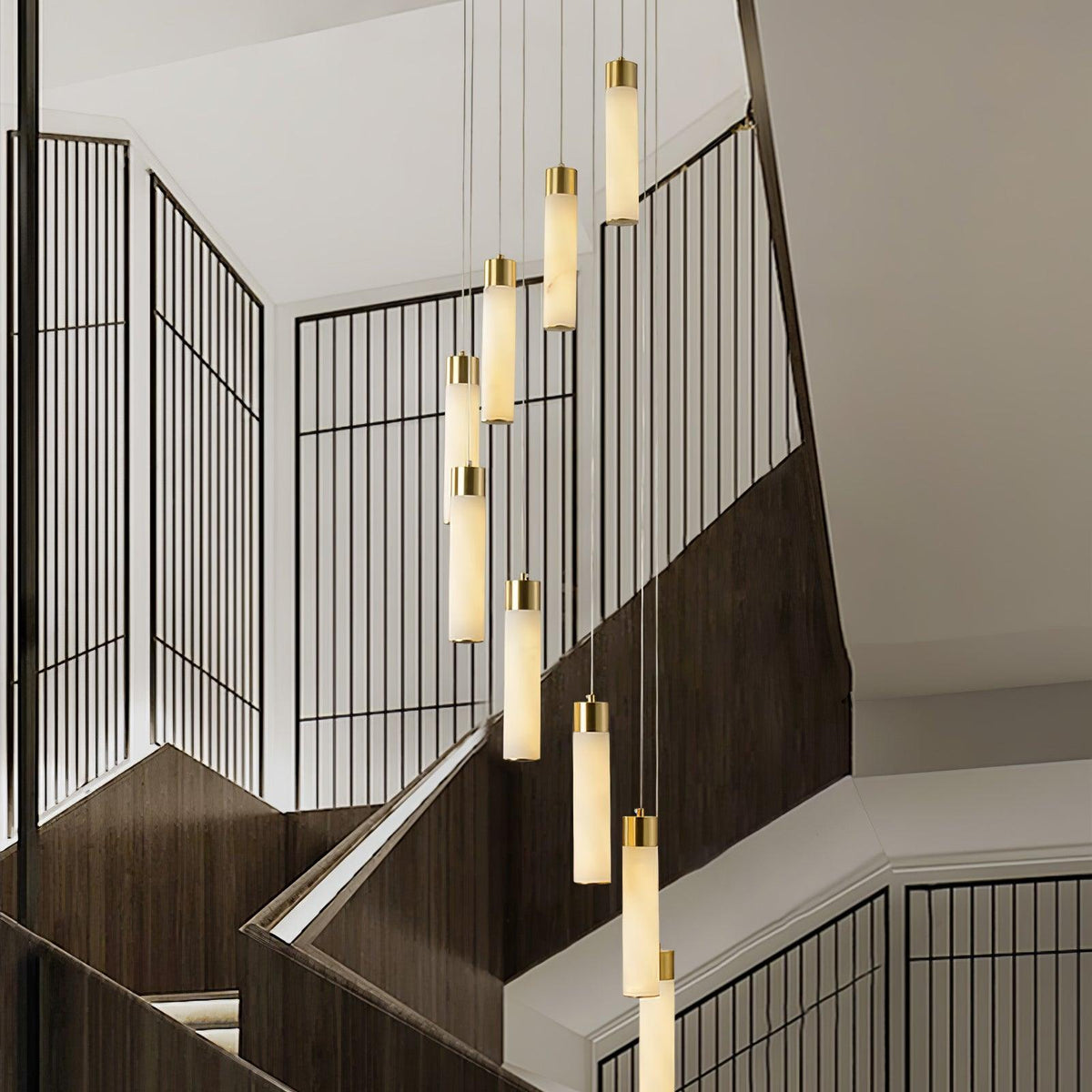 Luminous Alabaster Waterfall Chandelier - CasaraHouse