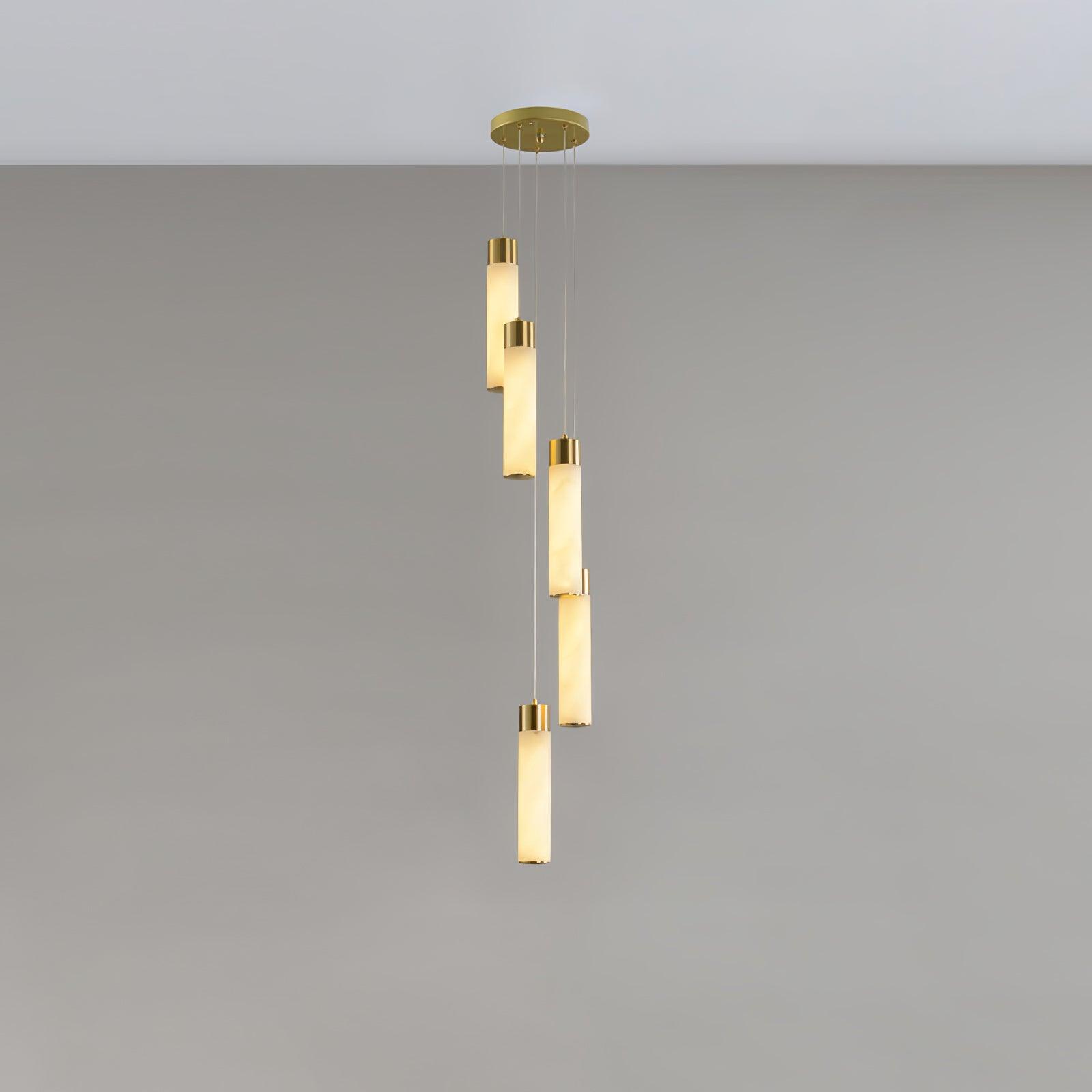 Luminous Alabaster Waterfall Chandelier - CasaraHouse
