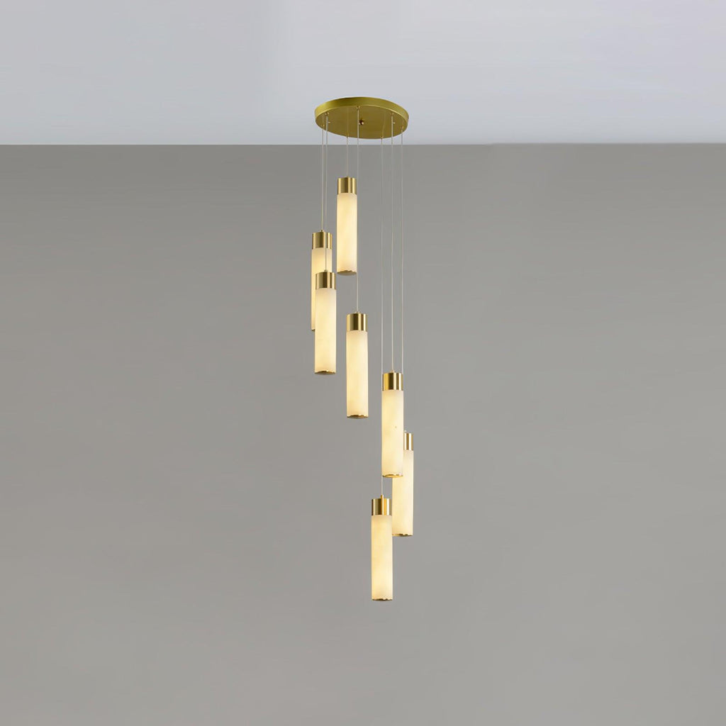 Luminous Alabaster Waterfall Chandelier - CasaraHouse
