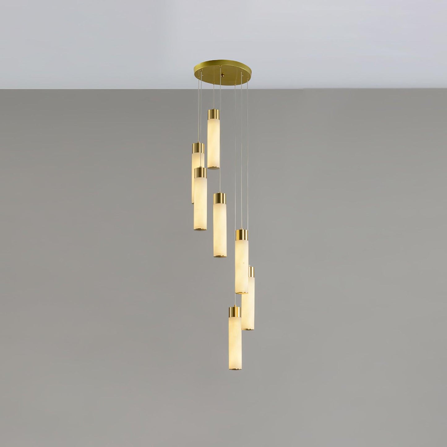 Luminous Alabaster Waterfall Chandelier - CasaraHouse