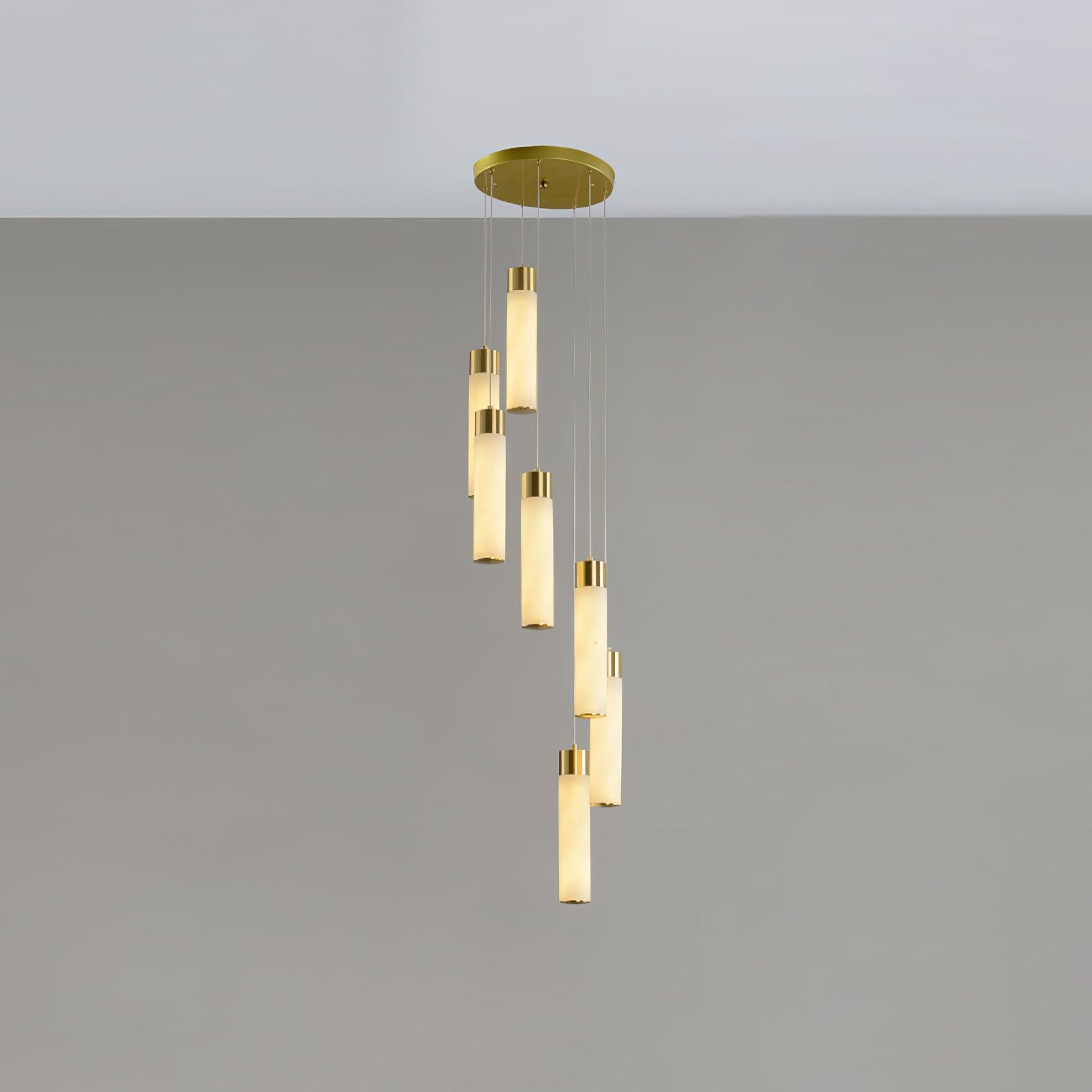 Luminous Alabaster Waterfall Chandelier - CasaraHouse