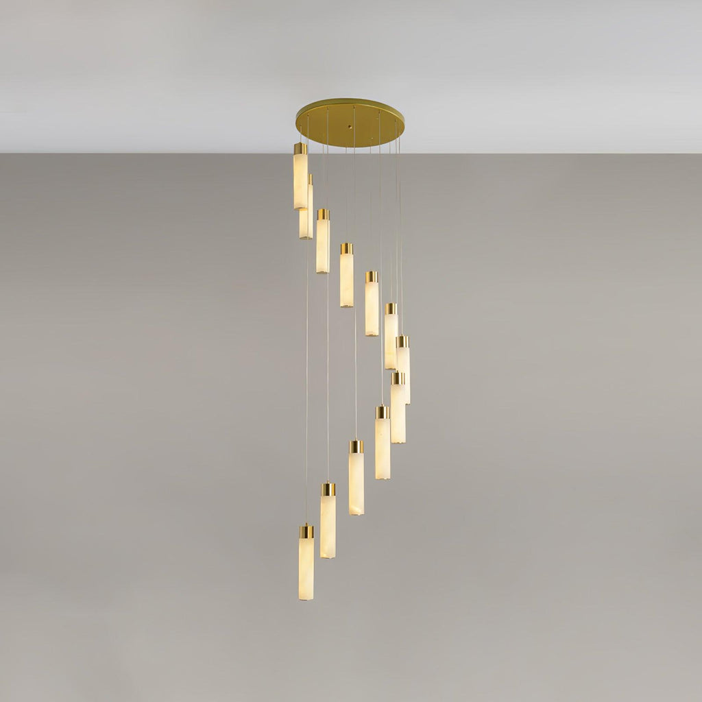 Luminous Alabaster Waterfall Chandelier - CasaraHouse