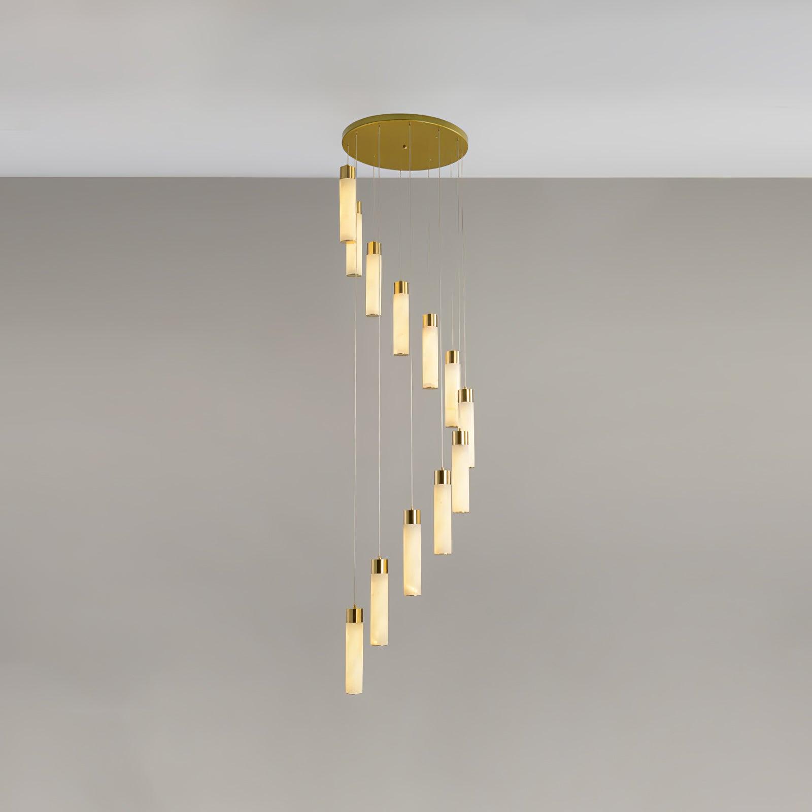 Luminous Alabaster Waterfall Chandelier - CasaraHouse