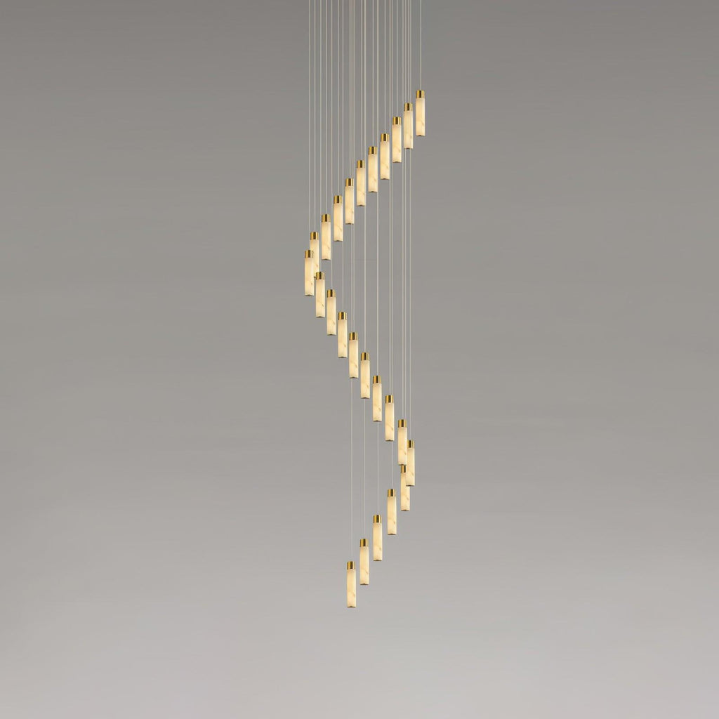 Luminous Alabaster Waterfall Chandelier - CasaraHouse