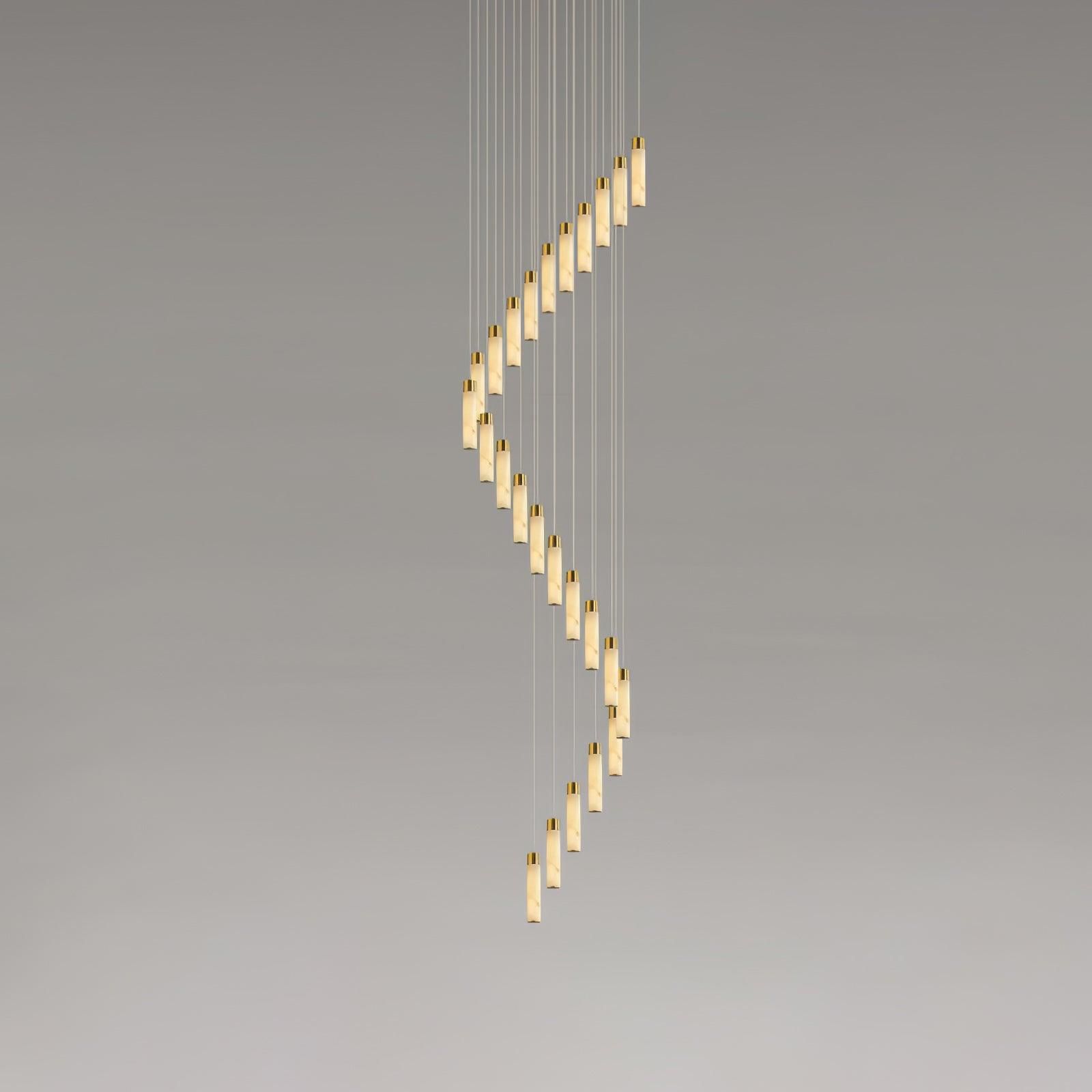 Luminous Alabaster Waterfall Chandelier - CasaraHouse