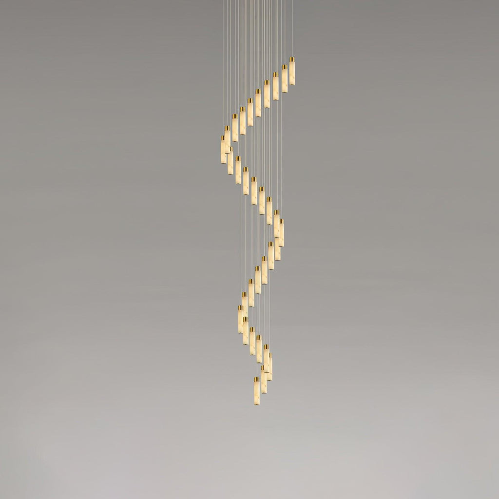 Luminous Alabaster Waterfall Chandelier - CasaraHouse