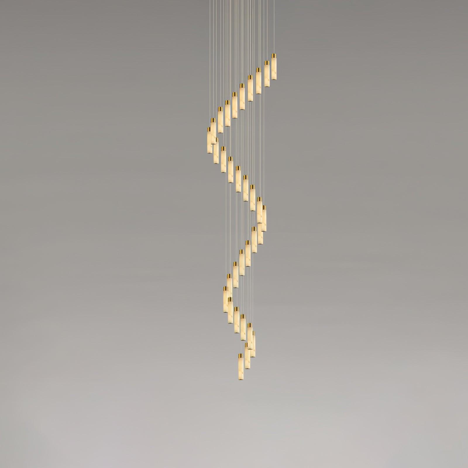 Luminous Alabaster Waterfall Chandelier - CasaraHouse