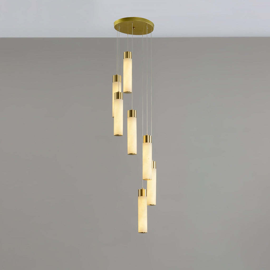 Luminous Alabaster Waterfall Chandelier - CasaraHouse