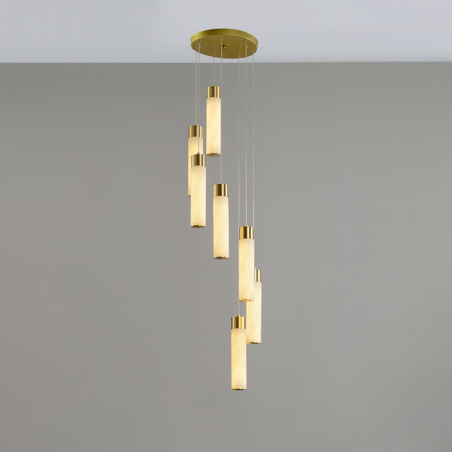 Luminous Alabaster Waterfall Chandelier - CasaraHouse