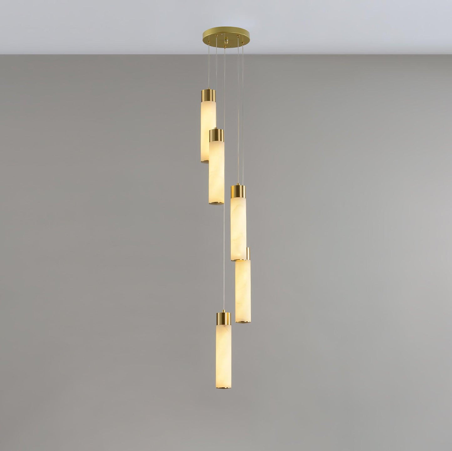 Luminous Alabaster Waterfall Chandelier - CasaraHouse
