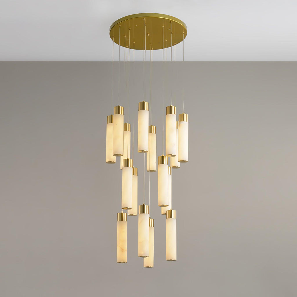 Luminous Alabaster Waterfall Chandelier - CasaraHouse
