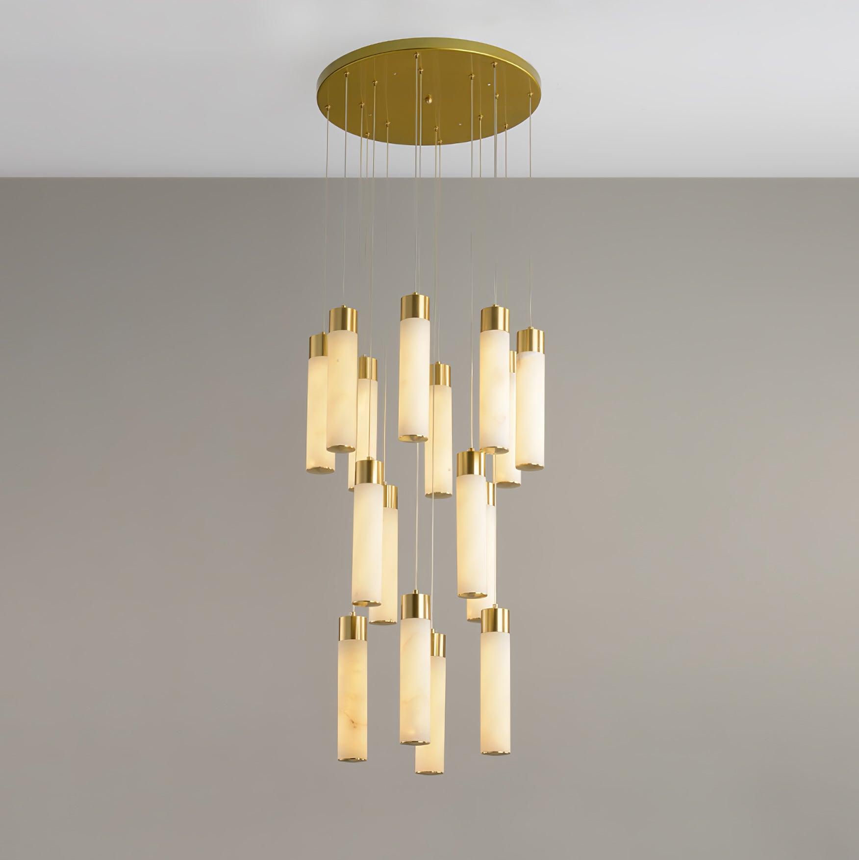 Luminous Alabaster Waterfall Chandelier - CasaraHouse
