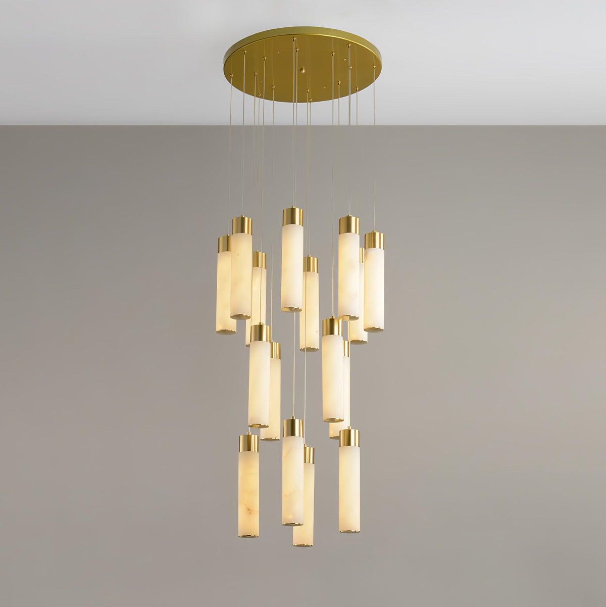 Luminous Alabaster Waterfall Chandelier - CasaraHouse