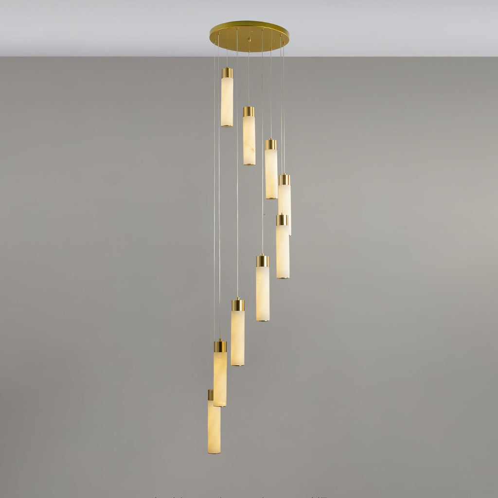 Luminous Alabaster Waterfall Chandelier - CasaraHouse